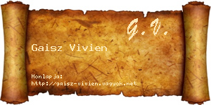 Gaisz Vivien névjegykártya